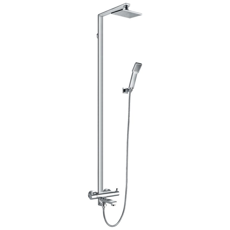 Flova Essence Thermostatic Exposed Shower Column with Bath Spout