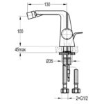 Flova Fusion Mono Bidet Mixer