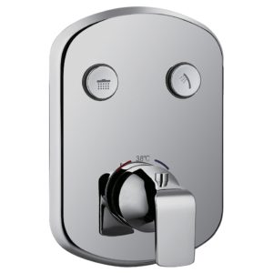 Flova Fusion Thermostatic Concealed 2 Button GoClick Shower Valve