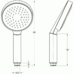 Flova Design Round Single Function Hand Shower
