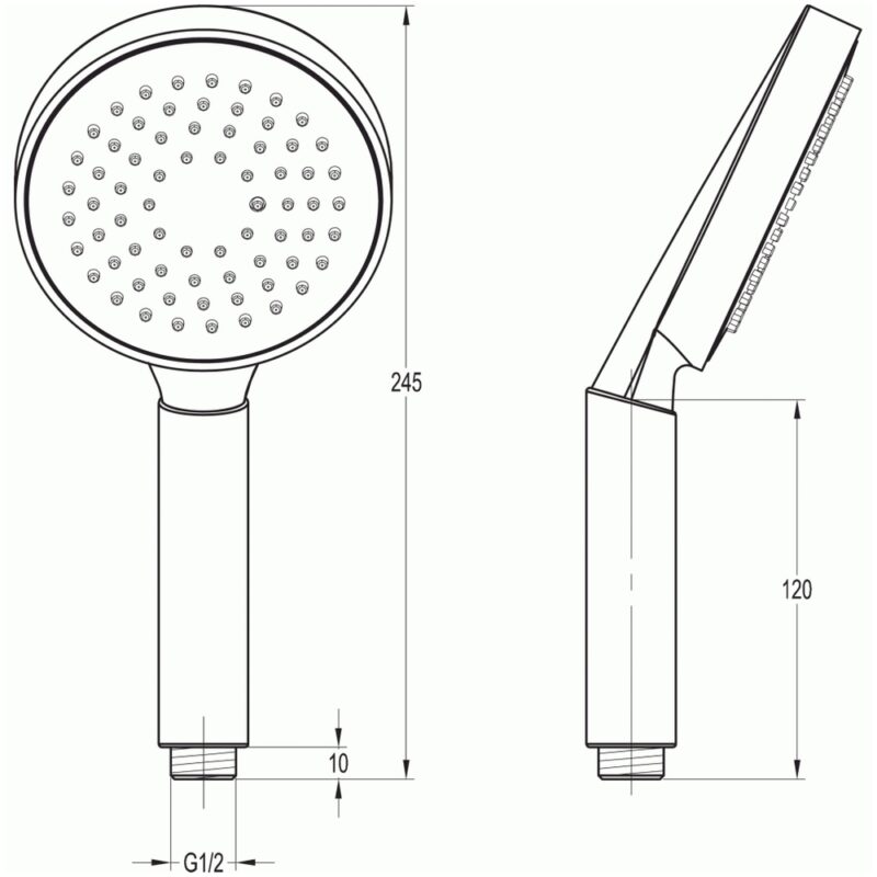 Flova Design Round Single Function Hand Shower