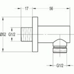 Flova Round Wall Outlet Elbow