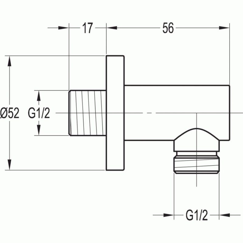 Flova Round Wall Outlet Elbow