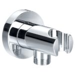 Flova Round Wall Outlet Elbow with Handset Holder