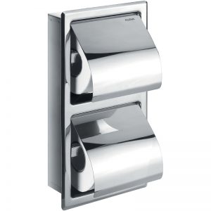 Flova Gloria Double Concealed Toilet Roll Holder
