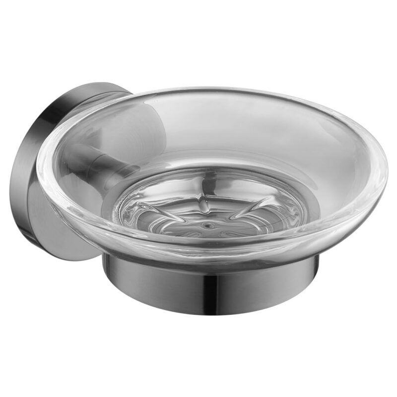 Flova Coco Glass Soap Dish Gun Metal Flova Coco Glass Soap Dish Gun Metal