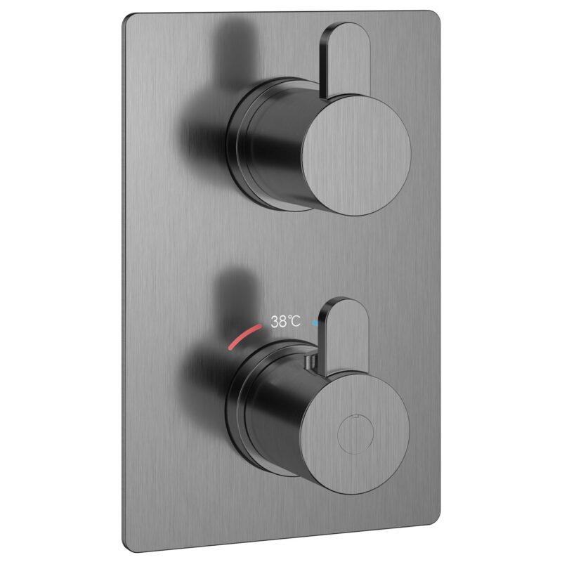 Flova Smart Square SmartBOX Shower Finishing Set Gun Metal