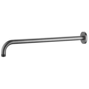 Flova Wall Mounted 400mm Shower Arm Round Plate Gun Metal