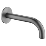 Flova Levo Round 170mm Bath Spout Gun Metal