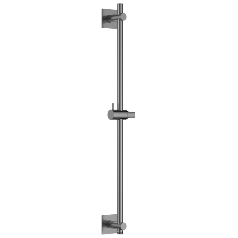 Flova Slide Rail with Integral Wall Outlet Square Plate Gun Metal Flova Slide Rail with Integral Wall Outlet Square Plate Gun Metal