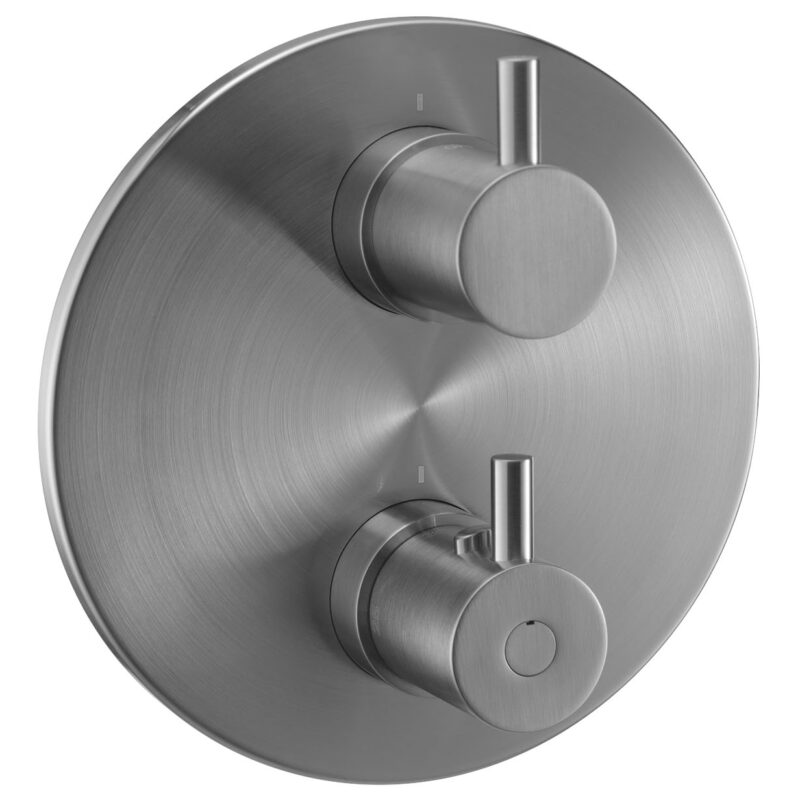 Flova Levo Round SmartBOX Shower Valve Finishing Set Gun Metal