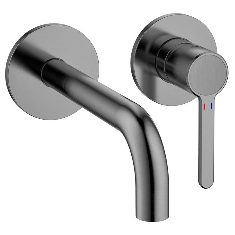 Flova Moonlight 2-Hole Concealed Basin Mixer Finishing Set Gun Metal Flova Moonlight 2-Hole Concealed Basin Mixer Finishing Set Gun Metal