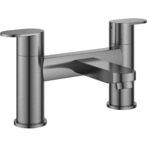 Flova Smart Deck Mounted Bath Filler Tap Gun Metal