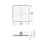Flova 200mm Slimline Square Rainshower