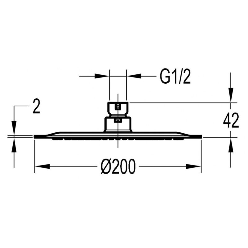 Flova 200mm Slimline Round Rainshower