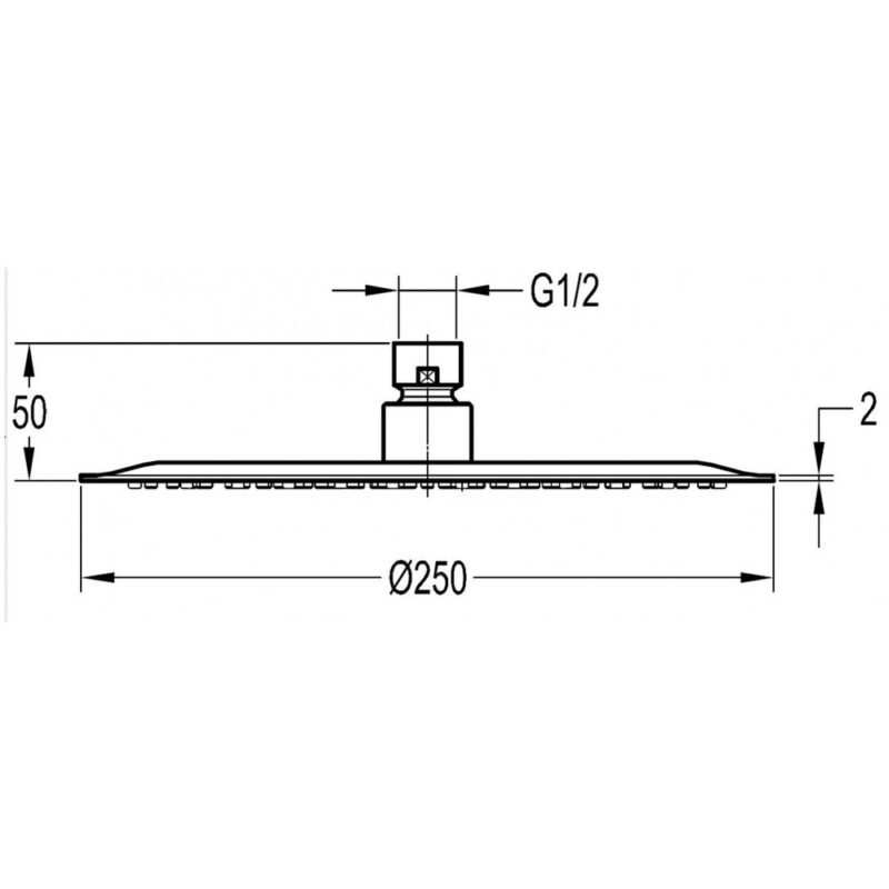 Flova 250mm Slimline Round Rainshower