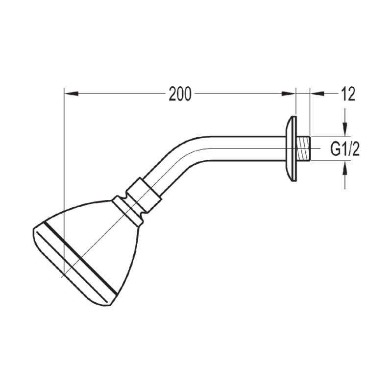 Flova Design Triple Function Shower Head with Shower Arm