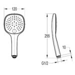Flova Multi-Function Push Button Shower Handset