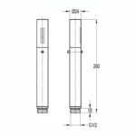 Flova 2-Function Pencil Hand Shower Chrome