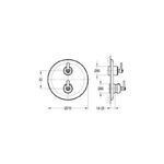 Flova Liberty SmartBOX Shower Valve Finishing Kit Chrome