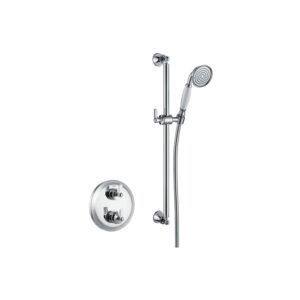 Flova Liberty Round Shower Pack with Slide Rail Chrome