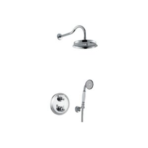 Flova Liberty Round Shower Pack with Solid Brass Rainshower & Handshower Chrome