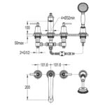 Flova Liberty 4-Hole Deck Mounted Bath Shower Mixer Chrome