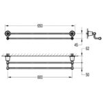 Flova Liberty Double Towel Bar Bronze