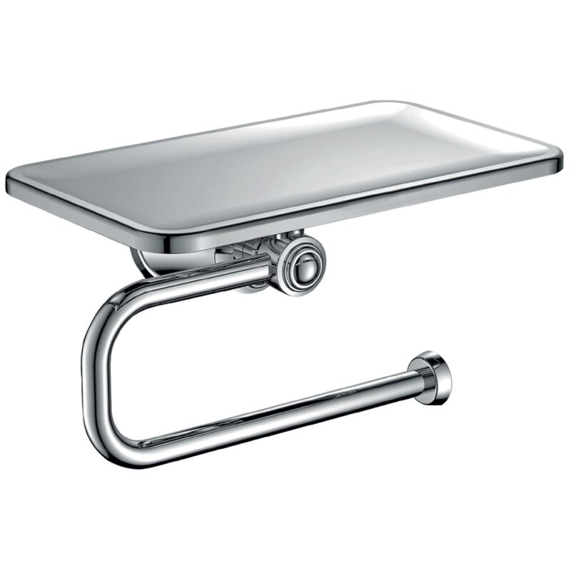 Flova Liberty Toilet Roll Holder with Shelf Chrome Flova Liberty Toilet Roll Holder with Shelf Chrome