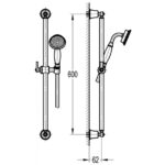 Flova Liberty Slide Rail Kit Chrome