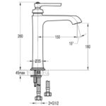 Flova Liberty Tall Mono Basin Mixer Bronze