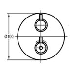 Flova Levo SmartBOX Shower Valve Finishing Kit Round