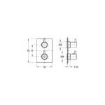 Flova Levo SmartBOX Shower Valve Finishing Kit Square
