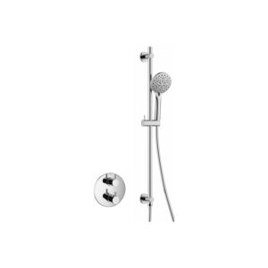 Flova Levo Round Shower Pack with Slide Rail Chrome