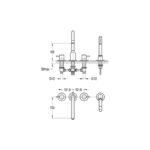Flova Levo 4-Piece Bath Shower Mixer with Handset & Hose
