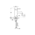 Flova Levo Single Lever Basin Mixer with Clicker Waste