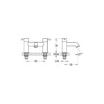 Flova Levo Bridge Style Bath Mixer