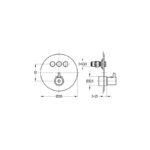 Flova Levo GoClick 3 Button Shower Finishing Kit Round Plate Chrome