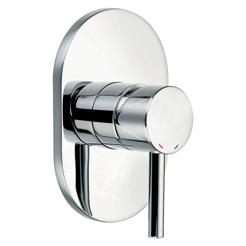 Flova Levo Concealed Manual Shower Mixer Large Backplate