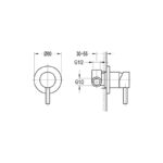 Flova Levo Manual Shower Mixer with Dual Outlet Round Backplate