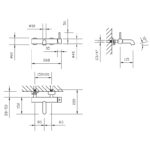 Flova Levo Wall Mounted Manual Single Lever Bath Mixer