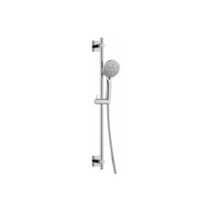 Flova Levo Square Slide Rail with 5-Function Handshower & Smooth Hose Chrome