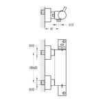 Flova Levo Exposed Thermostatic Shower Mixer