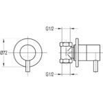 Flova Levo Concealed Cold Shut Off Valve 1/2"