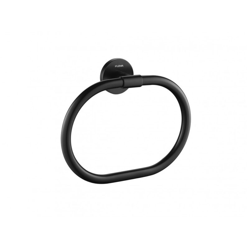 Flova Coco Towel Ring Matt Black Flova Coco Towel Ring Matt Black
