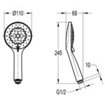 Flova 5-Function ABS Handshower Matt Black