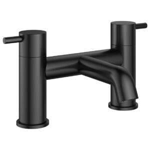 Flova Levo 2-Hole Deck Mounted Bath Filler Matt Black