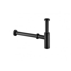 Flova Minimalist Bottle Trap & Pipe Matt Black