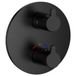 Flova Moonlight Round SmartBOX Shower Finishing Set Matt Black