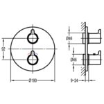 Flova Moonlight Round SmartBOX Shower Finishing Set Matt Black
